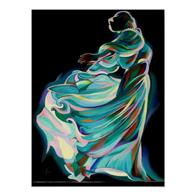 Póster Abstract Art Deco Dancer - Art Print (Frente)