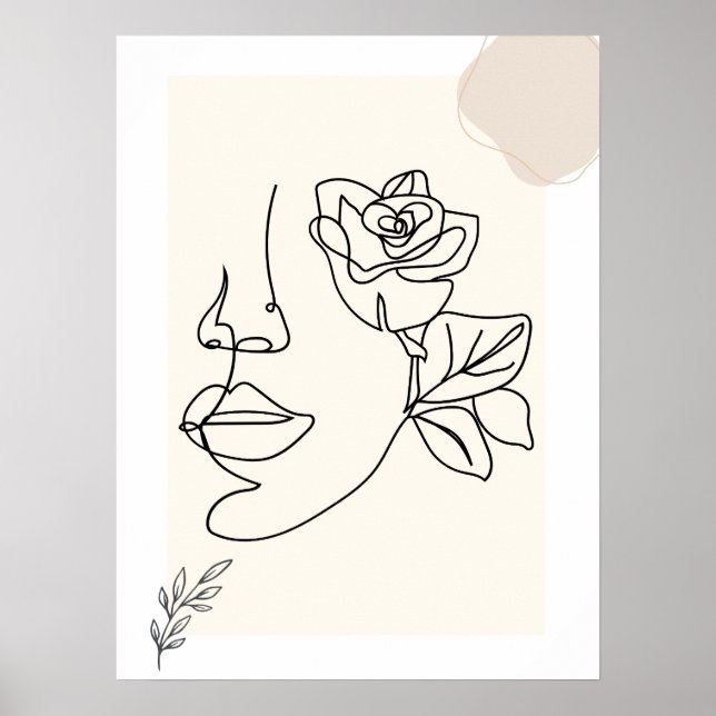 Poster Abstract Botanical Wall Art (Frente)