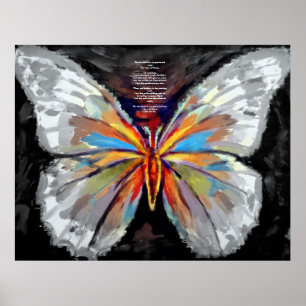 Póster Abstract Butterfly Painting - Art Prints