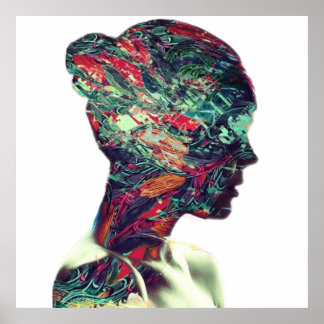 Poster Abstract Classic Art Painting Woman