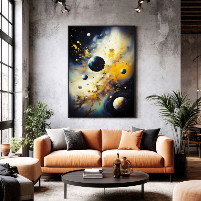 Póster Abstract Cosmos: Planets in Dance (Criador carregado)