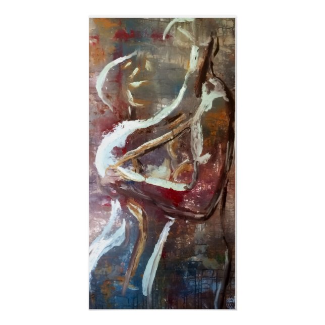 Póster abstract couples embrace (Frente)