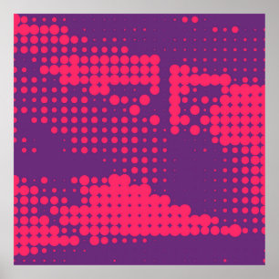 Poster Abstract Creative concept comics pop art style bla