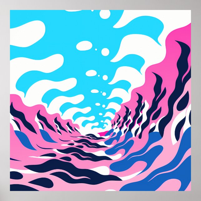 Poster Abstract Dream Wave – Vibrant Surreal Flow (Frente)