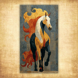 Poster Abstract Fire Horse – Bold Modern Equine Art
