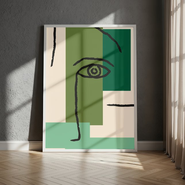 Poster Abstract Geometric Eye Line Art (Criador carregado)
