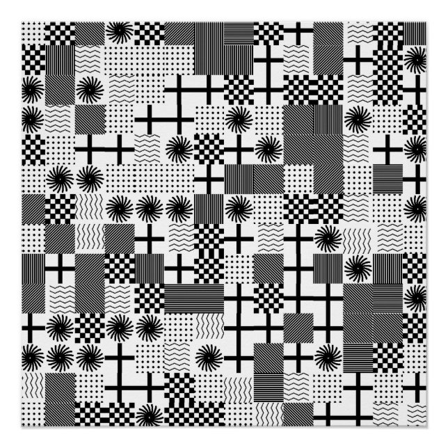 Póster Abstract Geometric pattern  (Frente)