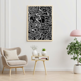 Poster Abstract Modern Minimalist Black and White