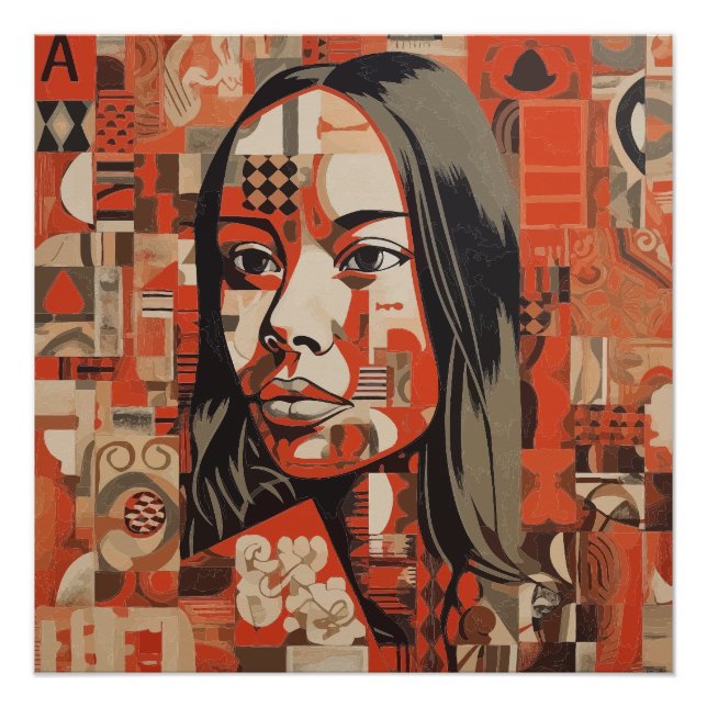 Póster Abstract Portrait of a Woman (Frente)