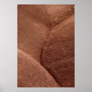 Poster Abstract Red Painted Hills Oregon