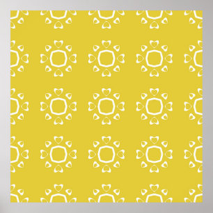 Poster Abstract seamless pattern of yellow color backgrou