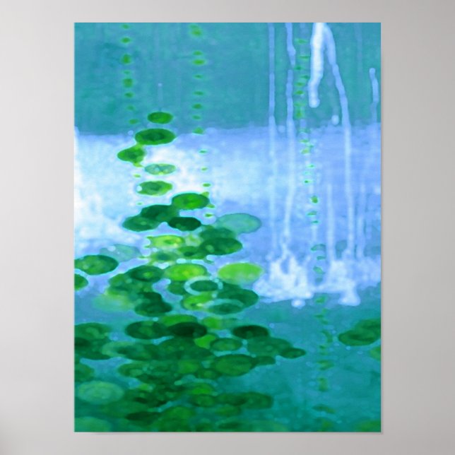 Poster Abstract Symphony In Blue And Green (Frente)