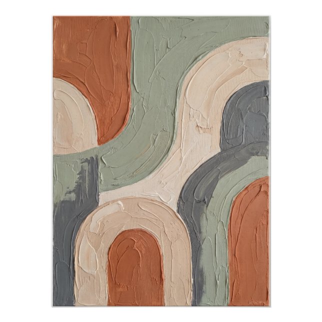 Póster Abstract Terracotta Boho Wall Art (Frente)