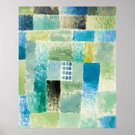 Poster Abstract watercolor window by Paul Klee