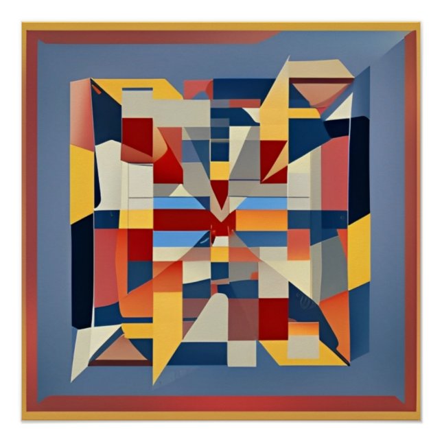 Póster Abstracto Multicolor (Frente)