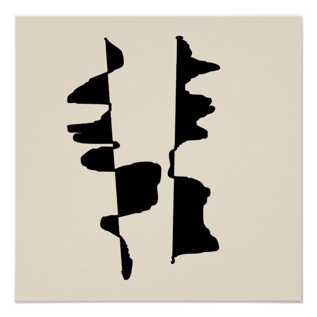 Póster "Abstrait Dual Face" (Frente)