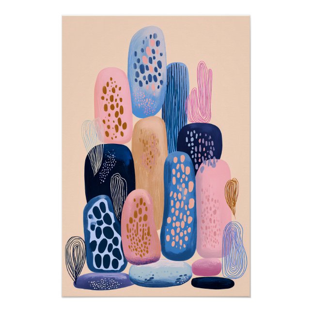 Póster Abstrakte Formen – Moderne bunte Illustration (Frente)