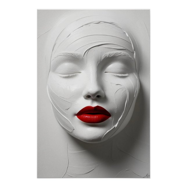 Póster  Abstraktes Gesicht Poster (Frente)