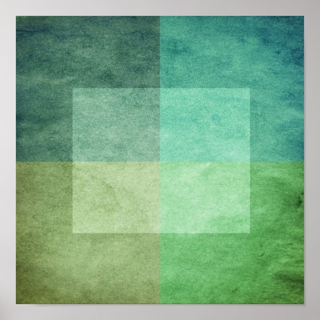 Póster abstrato 3 gráfico com cor aquosa (Frente)