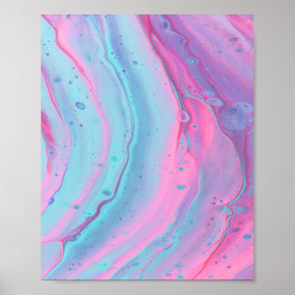 Poster Abstrato Aesética Vaporwave Watercolor Art Splash