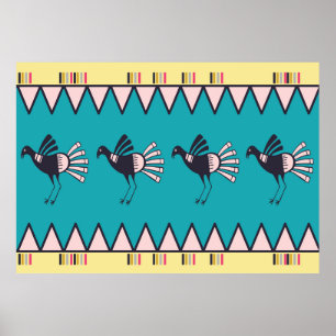 Poster Abstrato africano art style design. Tribo desenhad