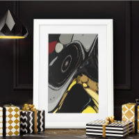 Abstrato Amarelo da Cinza Negra