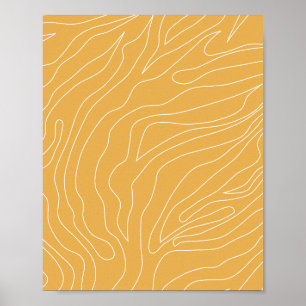Poster Abstrato Amarelo mínimo
