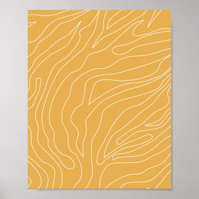 Poster Abstrato Amarelo mínimo (Frente)