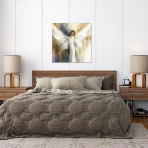 Poster Abstrato Angel cores neutrais em todas as i