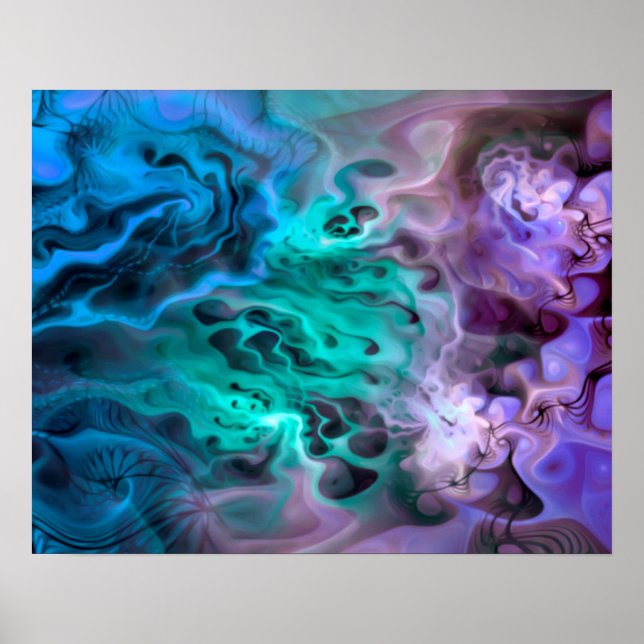 Póster Abstrato Apófise Fractal I (Frente)
