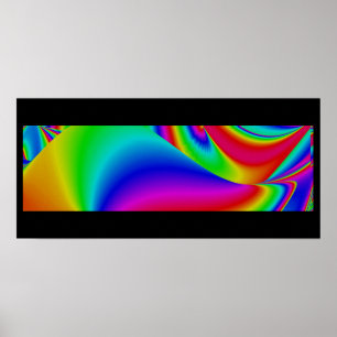 Póster abstrato arco-íris