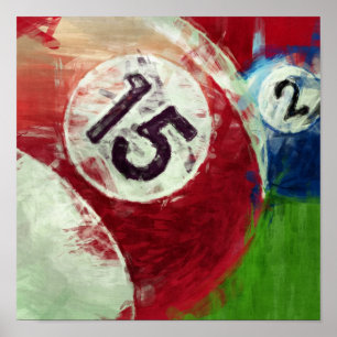 Poster Abstrato Art Billiards 15 2