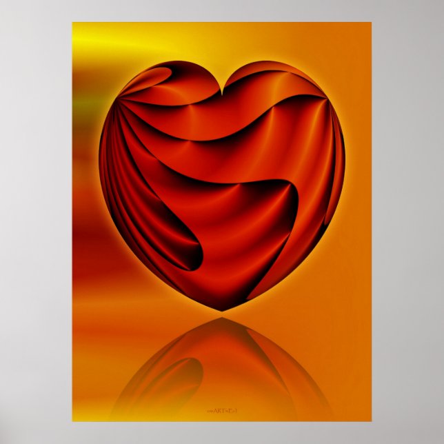 Poster Abstrato ART - Coração Da Vida (Frente)