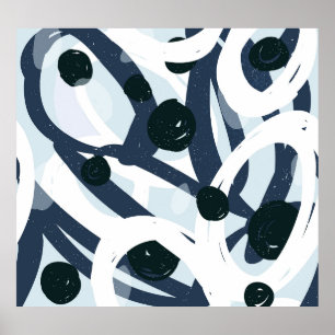 Poster Abstrato Art: Ilustração de pintura sem costura