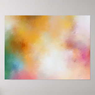 Poster Abstrato Art Trendy Colorful Azul Verde