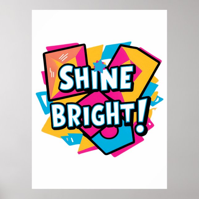 Poster Abstrato Art: Uma Design colorida e inspiradora (Frente)