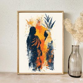 Poster abstrato arte africana