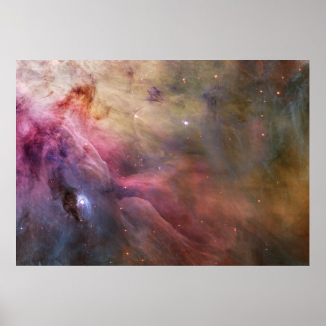 Póster Abstrato Arte encontrada na Nebulosa Orion (Frente)