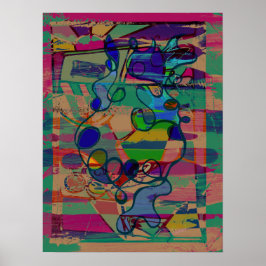 Poster "Abstrato Atraente" versão alternativa de pôster d