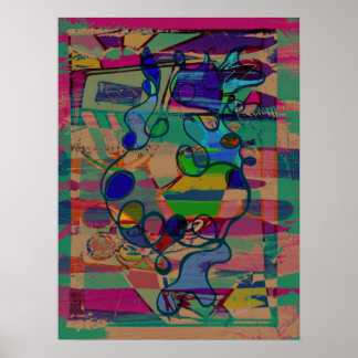 Poster "Abstrato Atraente" versão alternativa de pôster d