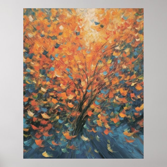 Poster Abstrato Autumn Breeze Fine Art (Frente)