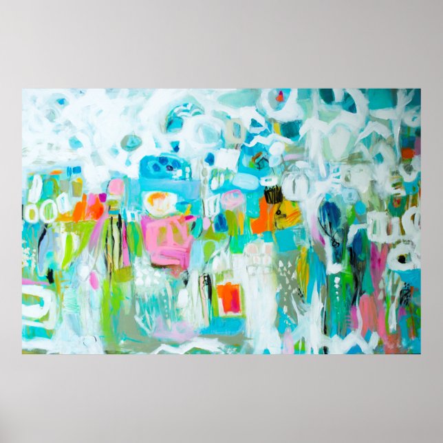 Poster Abstrato azul (Frente)