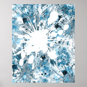 Poster Abstrato Azul Moderno