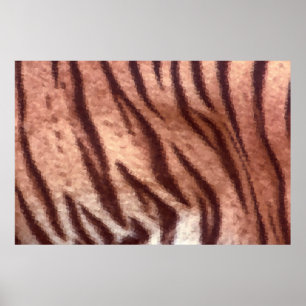 Poster Abstrato baixo de pelagem de tigre de polia animal