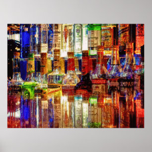 Póster Abstrato Bar úmido