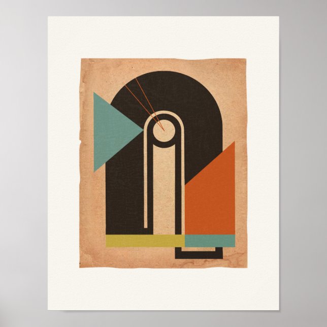 Póster Abstrato Bauhaus nº 2 (Frente)