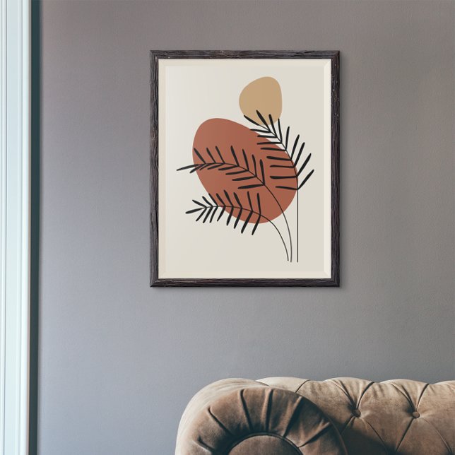 Poster Abstrato Boho Branch Plant Art Décor (Criador carregado)