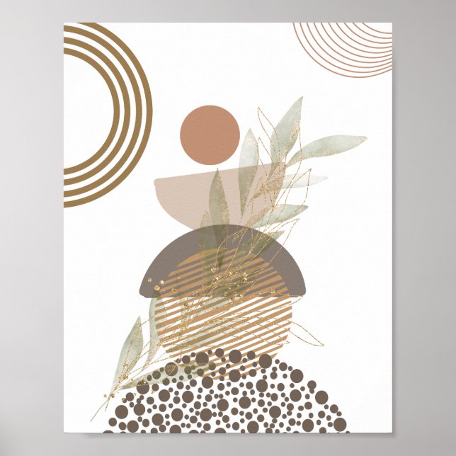 Poster Abstrato boho Design minimalista (Frente)