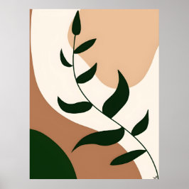 Poster Abstrato Boho e Arranque moderno do clipe 2026