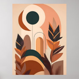 Poster Abstrato Boho e Arte de Clipe Moderna Imprimíveis